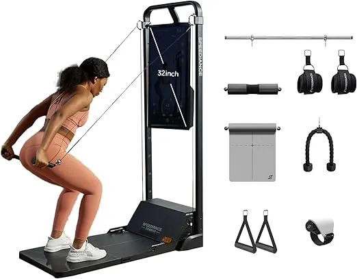 Smart Home Gym System, Gym Monster Multifunctional Smith Machine Home Gym Power Cage, All-in-one Cable Machine for Home Workout, Full Body Strength Training Fitness Exercise Machine