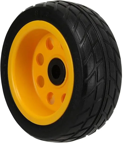 Rock-N-Roller Ground Glider Rear 2-Pack, 8" x 3" No-Flat R-Trac Pair of Wheels for R6, R8, R14 & R16 Multi-Carts, Offset Hub (RWHLO8X3)