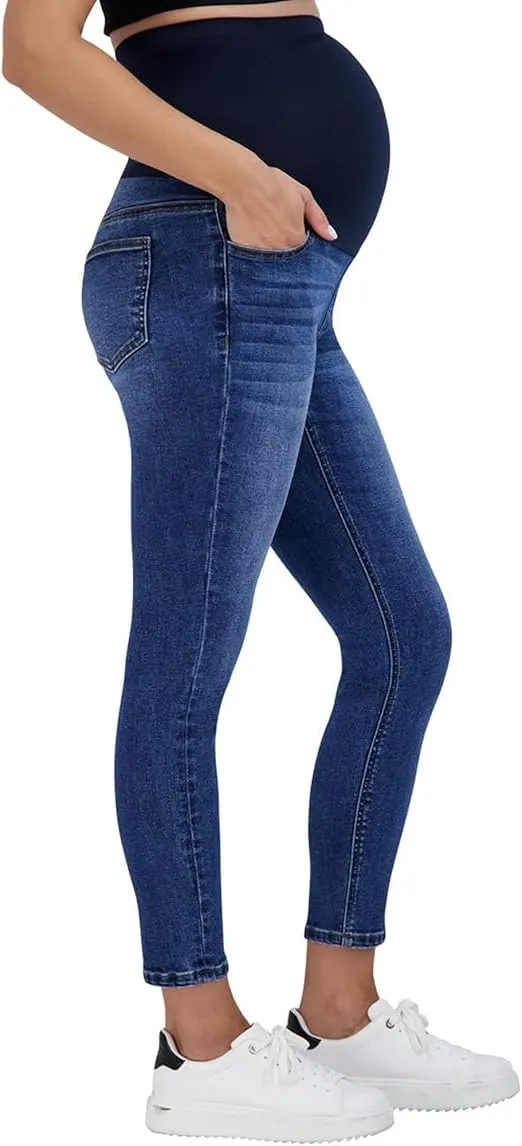 Savi Parker Women’s Maternity Jeans Over The Belly - Pregnancy Clothes for All Seasons, Maternity Pants – 27“ Inseam