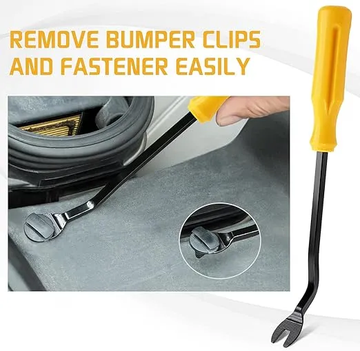 5 PCS Auto Trim Removal Tool Kit, No-Scratch Pry Tool Kit for Car Interior Door Clip Panel & Audio Dashboard Removal Fastener Yellow