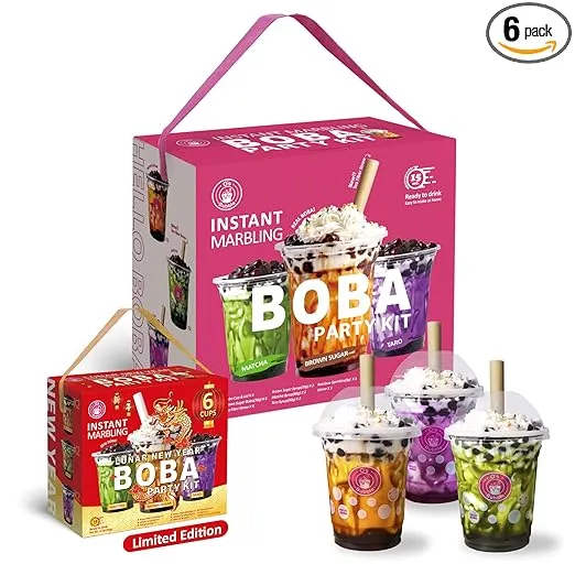 O’s Bubble Instant Marbling Boba Party Kit (Ambient) – 6 Servings