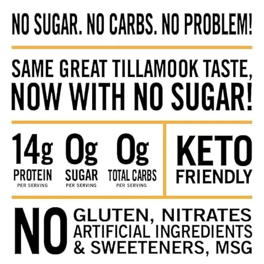 Tillamook Country Smoker Zero Sugar Keto Friendly Beef Jerky, Original, 2.2 Ounce