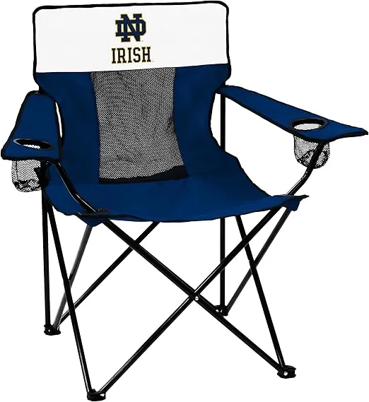 Logo Brands NCAA Ohio State Buckeyes Elite Chair, Unisex Adult Chair with Two Cup Holder, One Size, Team Color