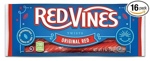 Red Vines Original Red Licorice Twists 2oz Bag (Pack of 16)