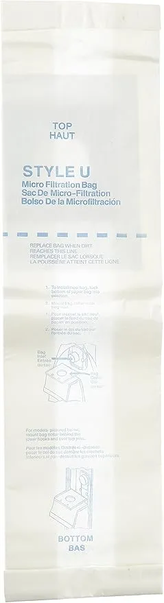 Eureka Style U Vacuum Bags (3 pack)