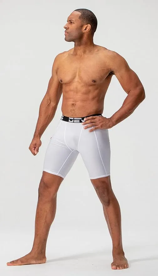DEVOPS 3 or 5 Pack Compression Shorts Men Spandex Sport Shorts Athletic Workout Running Performance Baselayer Underwear