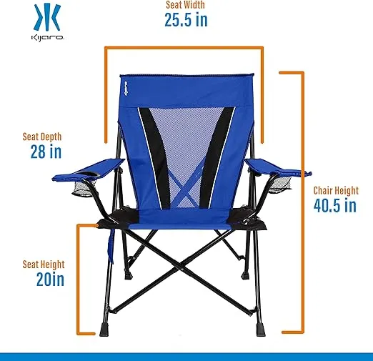 Kijaro XXL Dual Lock Portable Camping Chair - Supports Up to 400lbs - Enjoy The Outdoors in a Versatile Folding Chair, Sports Chair, Outdoor Chair & Lawn Chair