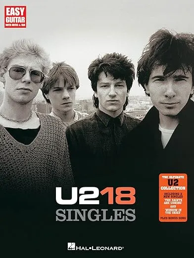 U2 - 18 Singles (Easy Guitar with Notes & Tab)