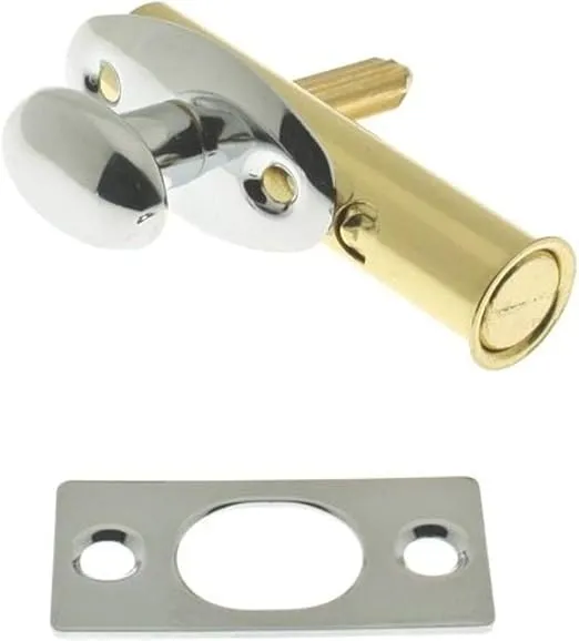 IDHBA idh by St. Simons 28500-026 Premium Quality Solid Brass Mortise Door Bolt, Polished Chrome