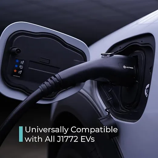Lectron Electric Vehicle Charging Station 48 Amp - Powerful Level 2 EV Charger (240V) with NEMA 14-50 Plug/Hardwired - V-Box Pro Compatible with All J1772 EVs