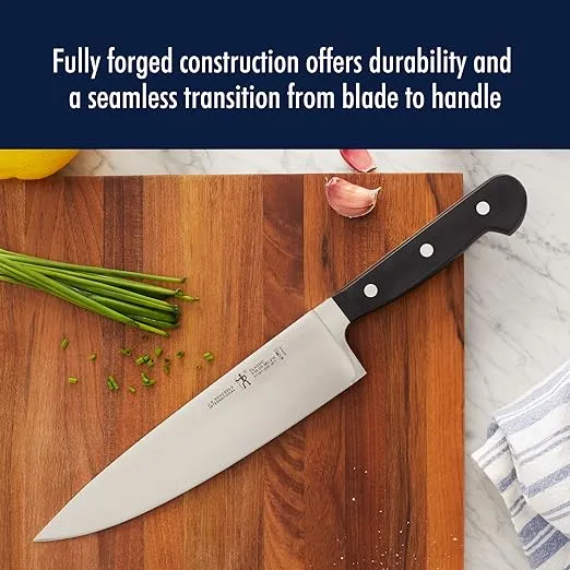 HENCKELS Classic Razor-Sharp 3-Piece Kitchen Knife Set, Chef Knife, Paring Knife, Utility Knife, German Engineered Informed by 100+ Years of Mastery, Stainless Steel