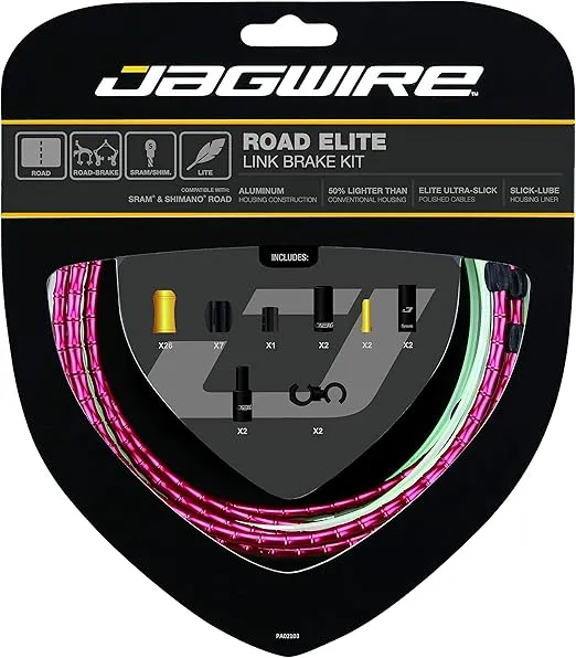 Jagwire Road Bike Elite Link Complete Brake Cable Kit - Red
