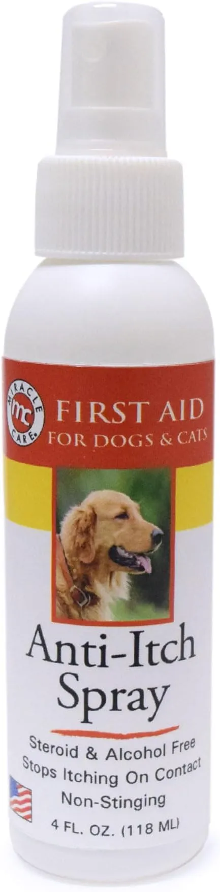 Miracle Care By MiracleCorp 4-Ounce Anti-Itch Spray for Dogs and Cats