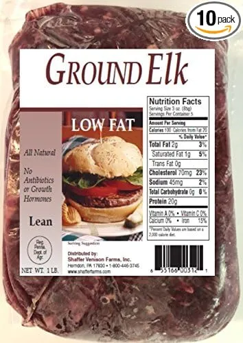 100% Ground Elk 10- 1 lb packs (total 10 lbs)