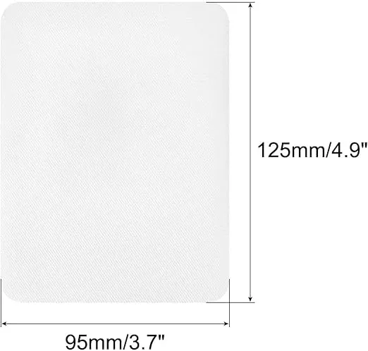 MECCANIXITY 12Pcs Iron on Patches for Clothing Repair Fabric Repair Patches Iron-On Mending Fabric White 4.9"x3.7" for Clothes, Pants, Bags Hole Repairing and Decoration