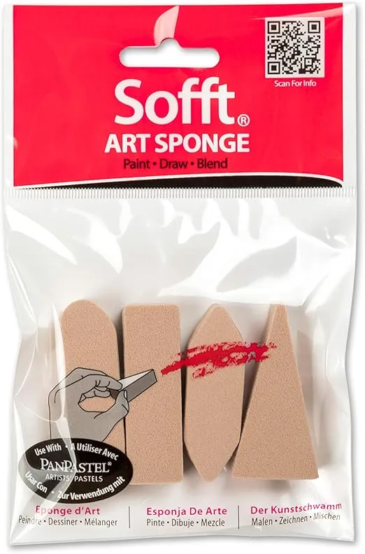 Colorfin PP61100 Sofft Art Sponges, Assorted, 4-Pack