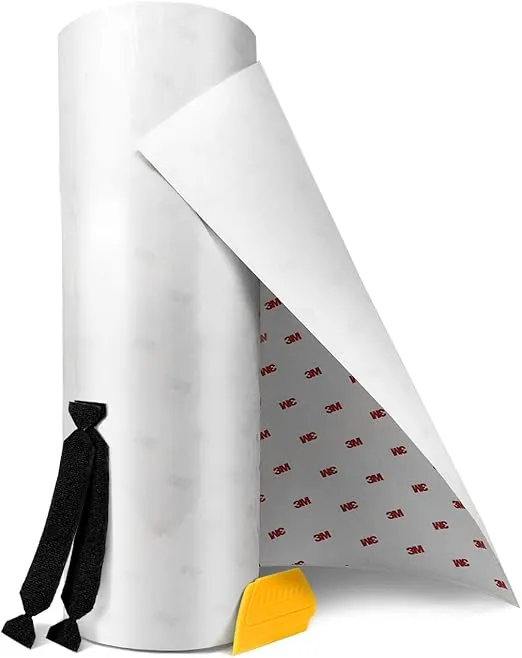 VViViD 3M Clear Paint Protection Vinyl Film 12 Inch Wide Choose Your Size Including Tools (12 Inch x 96 Inch (Incl. Detailer & 2X Black Felts))