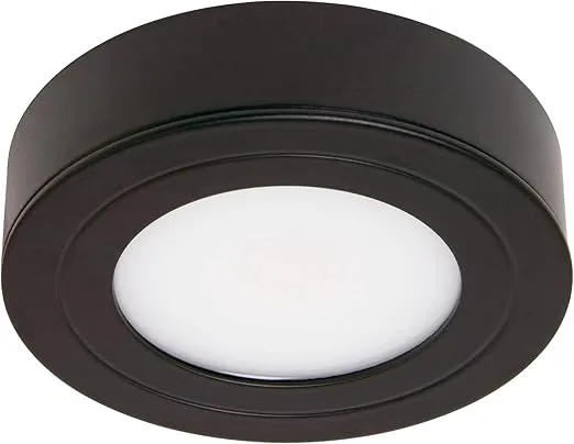 Armacost Lighting PureVue SoftBright-White (3000K) Dimmable LED Puck Light, Matte Black Finish, (233413)