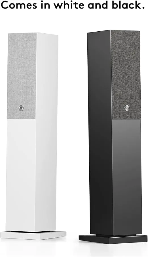 Audio Pro A38 Wireless Bluetooth Floorstanding Speakers | WiFi, HiFi, Multiroom Home Entertainment Stereo | Compatible w/Airplay 2, Spotify | for Ultimate TV Sound | White