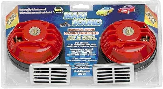 Wolo (320-2T) Maxi Sound Universal Horn, Black