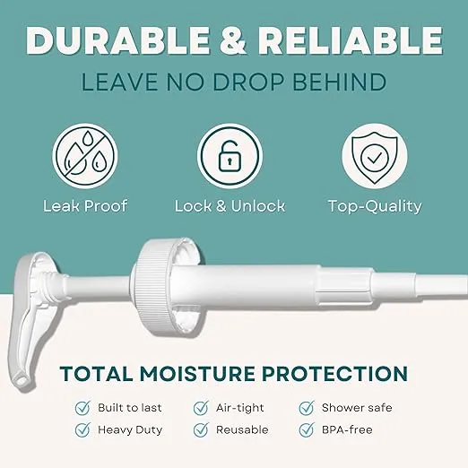 Gallon Pump Dispenser - for Plastic or Glass Bottles – Heavy-Duty Leak Proof for Commercial and Household Use - Plastic Pump for Gallon Jug – Non-BPA Plastic (Pack of 2)
