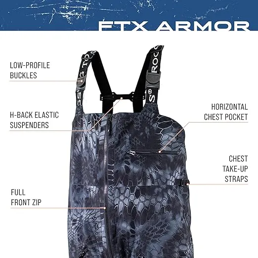 FROGG TOGGS Men's FTX Armor Premium Waterproof Rain, Fishing Bibs