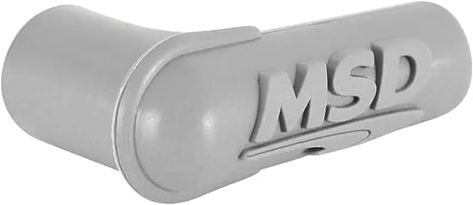MSD 34515 Gray 90 Degree Logo Spark Plug Boot, (Pack of 100) (Bulk)