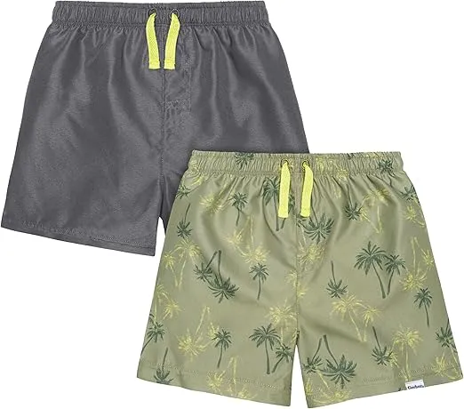 Gerber Baby Boys' Toddler 2-Pack Swim Trunks