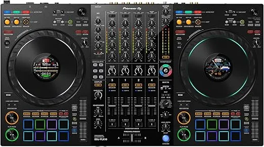 Pioneer DDJ-FLX10 DJ Controller - Black Bundle with Laptop Stand, Headphones, and Austin Bazaar Polishing Cloth