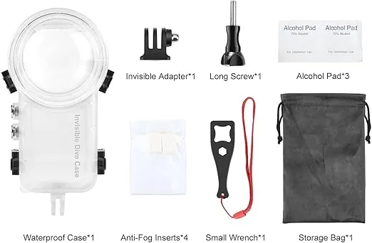 PULUZ 50m/164ft Dive Housing Case for Insta360 X4 Accessories Underwater Housing Cover Protective Case PC Shell, Underwater Photography Cameras for Insta360 x4 Waterproof Case