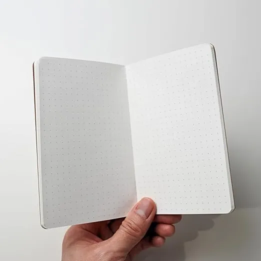 Pocket Notebook | Fountain Pen-Friendly 68gsm Tomoe River Paper | Versatile Notebook with Brown Cover for Travelers, Work, School, and Journaling (3.5" x 5.5")