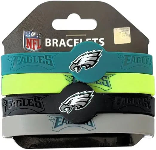Aminco NFL Silicone Bracelets, 4-Pack