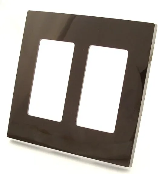 Leviton 80309-S 2-Gang Decora Plus Screwless Wall Plate - Brown