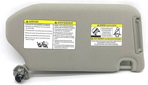Ezzy Auto Gray Left Driver Side Sun Visor Compatible with Nissan Pathfinder Infiniti QX60 JX35 with Sunroof 96401-9PB0A