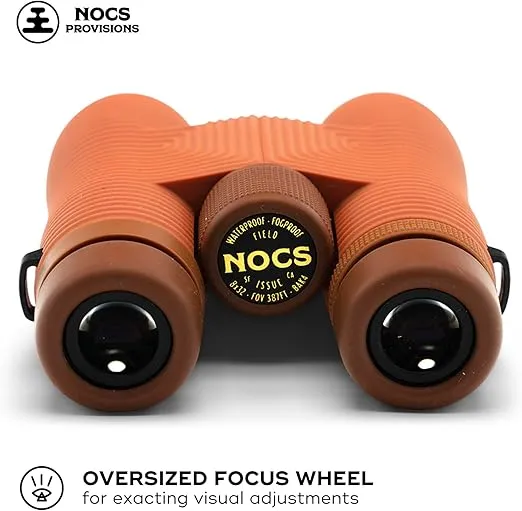 Nocs Provisions Field Issue 10x32 Waterproof Binoculars, 10X Magnification, Bak4 Prism, Wide View Multi-Coated Lenses for Bird Watching, Hunting & Wildlife Viewing - Paydirt Brown