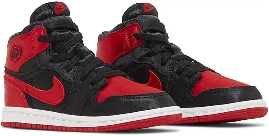Jordan Little Kid's 1 Retro High OG Satin Bred Blk/U Red-Wht (FD5304 061)