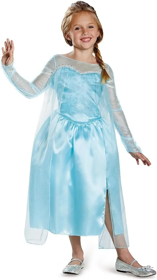 Disney's Frozen Elsa Snow Queen Gown Classic Girls Costume, Small/4-6x