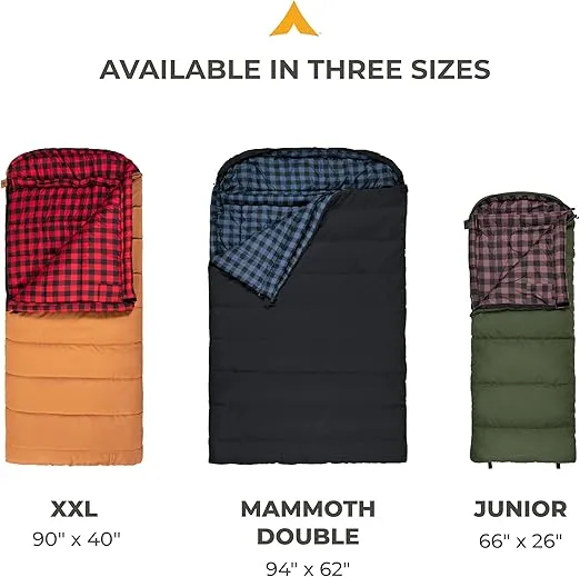 TETON Sports -35F and 0F Degree Sleeping Bag. Warm and Comfortable Camping Sleeping Bags, Teton Tough Canvas Shell for Camping, Hunting, and Cold Weather