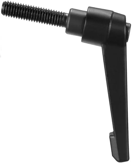uxcell M8 x 32mm Handle Adjustable Clamping Lever Thread Push Button Ratchet Male Threaded Stud Knobs Rotating Screw Handles Bolts with Locking Lever Black 2pcs