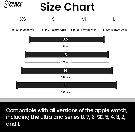 Solace Bands Slim Imperium Loop - Compatible with Apple Watch Bands Sport Loop Band for Women and Men, iWatch Bands for 38mm 40mm 41mm 42mm 44mm 45mm Ultra, SE and Series 8 7 6 5 4 3 2 1
