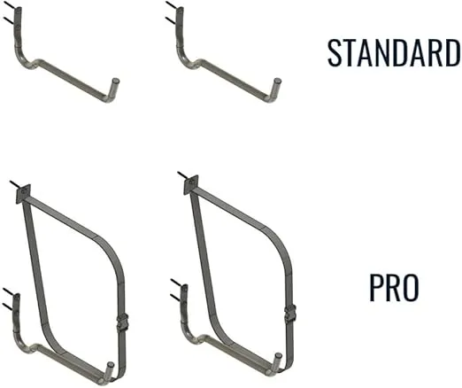 StoreYourBoard Roanoke Kayak Storage Rack, Holds 100 lbs, Kayak Wall Mount Hooks, Kayak Rack for Garage, Space Efficient Indoor Kayak Holder, Solid Steel, Protective Padding