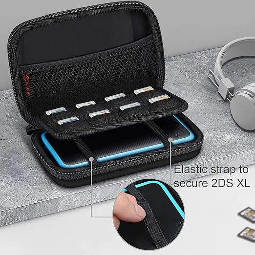 Fintie Carrying Case for Nintendo 2DS XL/New 3DS XL LL, Protective Hard Shell Portable Travel Cover Pouch for New 3DS XL LL/New 2DS XL Console with Slots for Games & Inner Pocket (Dont Touch)