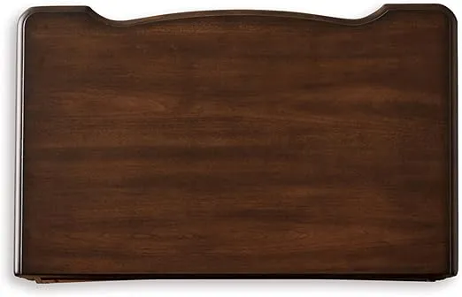Signature Design by Ashley Lavinton Classic 2 Drawer Nightstand for Bedroom, 28" Tall, Dark Brown
