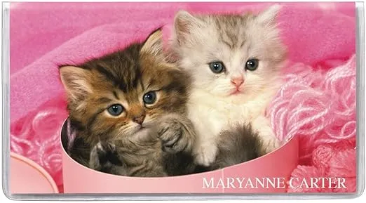 Fox Valley Traders Personalized Kitten 2 Year Planner - Pocket Sized Calendar Ideal for Purses, Briefcases, or Backpacks – 6 ¾ inches x 3 5/8 inches