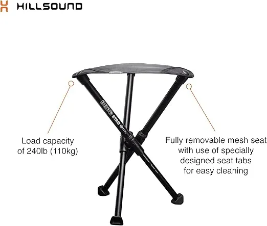 Hillsound BTR Stool for Ultralight Backpacking & Hiking, Lightweight Camping Chairs, Compact Portable Outdoor Seat