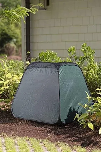Gardener's Supply Company Pop-Up Plant Cover Freeze Protection | Easy to Install Outdoor Garden Flowers, Shrub Plants Winter Frost Protection w/Top Mesh Ventilation Cover | X-Large (30" x 30")