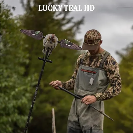 Lucky Duck Spinning Wing Motion Duck Decoys for Hunters, Lucky Teal HD