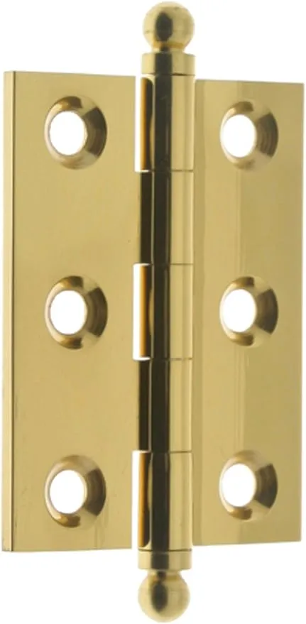 idh by St. Simons 82015-003 Professional Grade Quality Genuine Solid Brass Cabinet Hinges, Polished Brass, 2 x 1-1/2-Inch, Pair