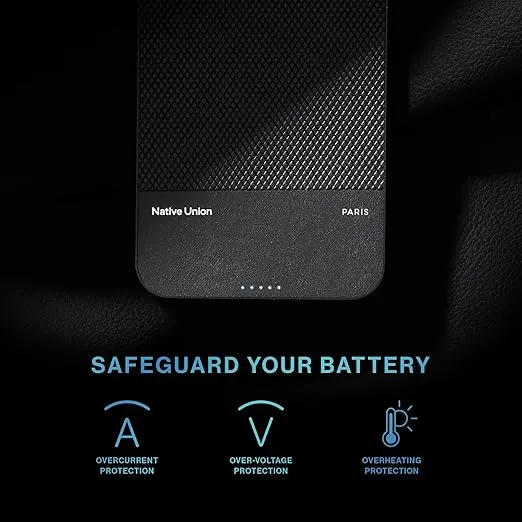 Native Union (Re Classic Power Bank | Magnetic - MagSafe Compatible 5000mAh 15W Portable Charger - USB-C Cable Included - Compatible with iPhone 16, 16 Plus, 16 Pro, 16 Pro Max, AirPods (Navy)