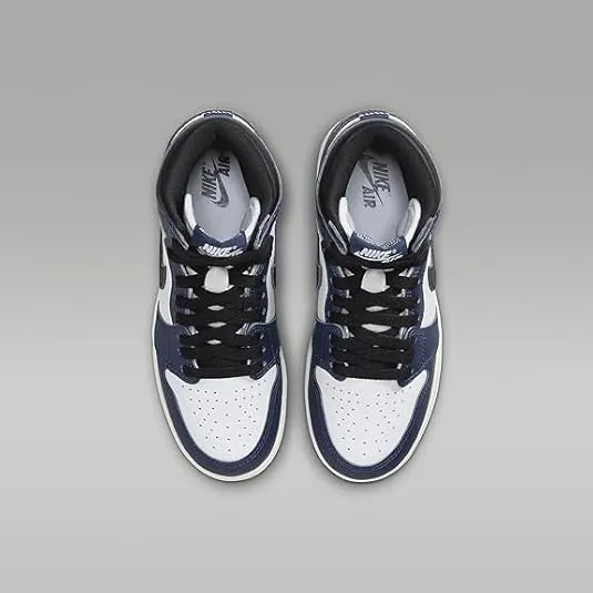 Air Jordan 1 High OG Big Kids' Shoes (FD1437-401, Midnight Navy/White/Sail/Black)